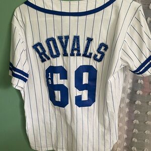 Blue and White Striped Royals Jersey shirt